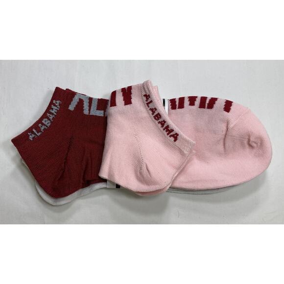 Alabama Crimson Tide Socks Ankle Women's size: 9 to 11 2 packs of 3, NCAA - Picture 3 of 9